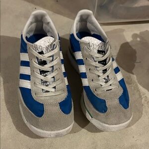 Adidas Blue and Gray Sneakers with White Accents
